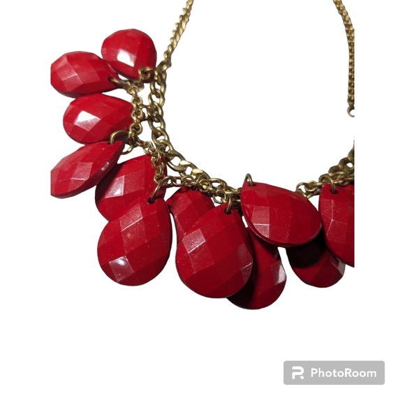 Bead Necklace with Red, Blue-eye Beaded Bracelet. - Picture 5 of 10